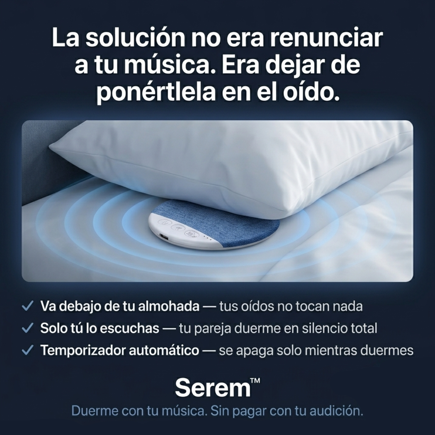 Serem™ - Altavoz Ultrafino para Dormir
